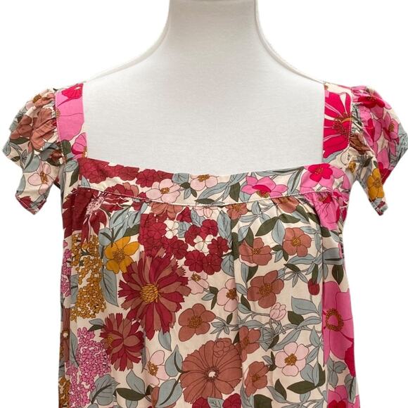 1X Fall Maxi Dress Plus Size Long Sienna Sunset Boho Dress Fall Cottage Floral - Picture 10 of 16